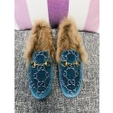 AAA Gucci Princetown Velvet Slippers GC01144