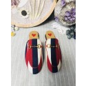 High Imitation Gucci Princetown Canvas Slippers GC01559