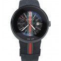 Fake Gucci Black Rubber Band Black Round Dial 2165-300 RS01900