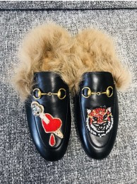 Copy Gucci Princetown Leather Slippers GC01038