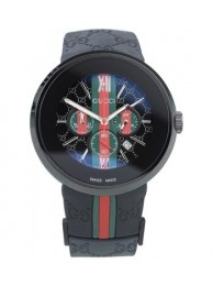 Fashion Gucci Black Rubber Band Black Round Dial 2165-312 RS07120